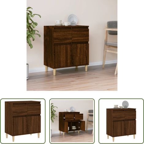 vidaXL Schrank Eiche - Sideboard Braun Eichen-Optik 60x35x70 cm Holzwerkstoff (1/5)