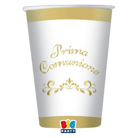 Big Party Bicchieri Prima Comunione Gold Cc 250 8 Pz