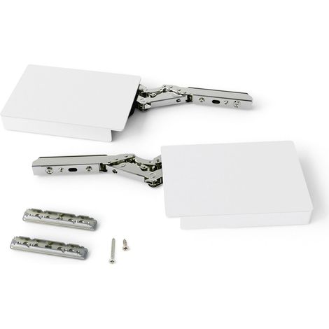 Emuca Braccetto per ante a ribalta verso l'alto Altius Lift, Forza 560-1800 (low=L), Acciaio e tecnoplastica,  Bianco