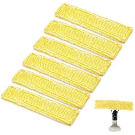 6 PCS Bonnette Microfibre Pour Karcher Vitre,Lingette Nettoyeur Pour Karcher WV2 WV5,Bonnettes Microfibre Accessoires Nettoyant Vitre,Bonnette de Rechange L'Aspirateur,Chiffons de Nettoyage (1/5)