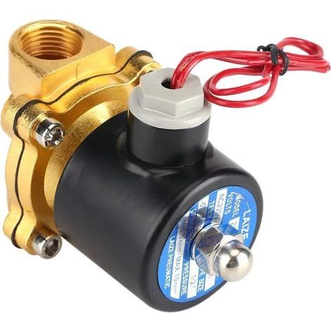 Normally closed solenoid valve 220V – Zinc alloy – DN1/2" connection – For water, air, oil, diesel – Horizontal installation (1/5)
