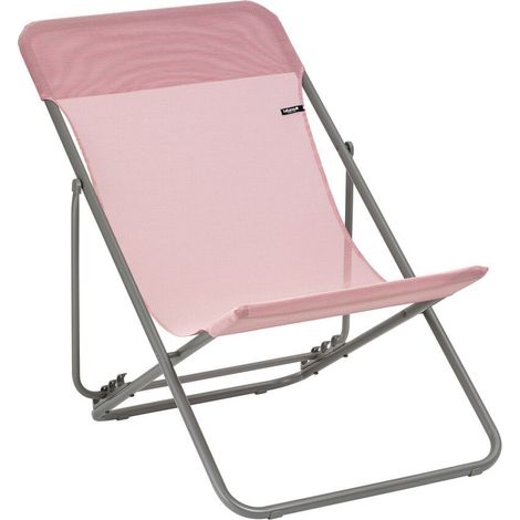 Mehrpositions-Klapp-Liegestuhl : Breite 58 cm - Maxi Transat - Batyline® Iso - Rosa Cerisier - Lafuma Mobilier (1/5)
