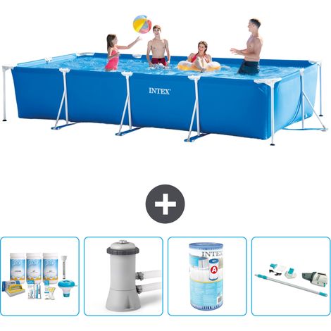Intex Piscina con struttura Rettangolare - 450x220x84 cm - 7-pezzi S40289