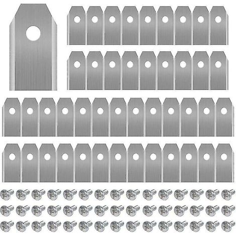 45 X lames de couteau en titane pour toutes les tondeuses robotiques Husqvarn/automower/Yardforce/gardena (3g-0,75 mm) avec 45 vis, lames de rechange pour les modèles 105,3 (1/5)