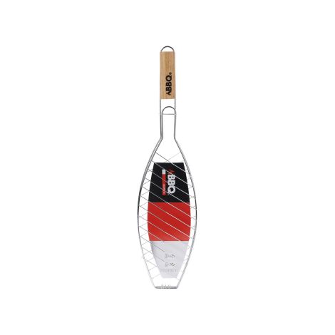 Griglia per pesce in cromo, 14 x 58 cm
