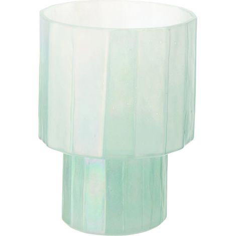 Photophore Design en Verre "Ann" 23cm Bleu (1/2)