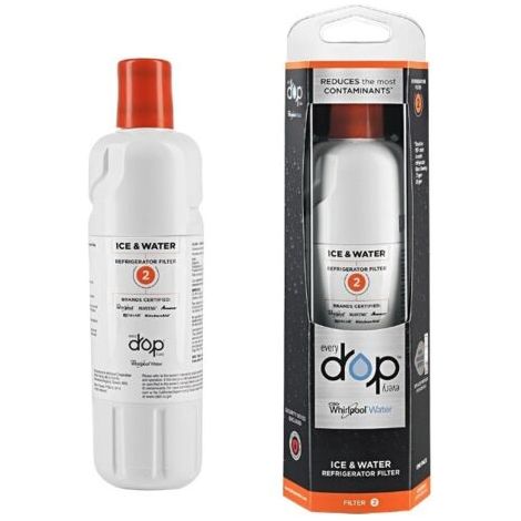 Filtro de agua de repuesto, compatible con Everydrop By, compatible con el filtro Whirlpool 2, EDR2RXD1 (1/5)