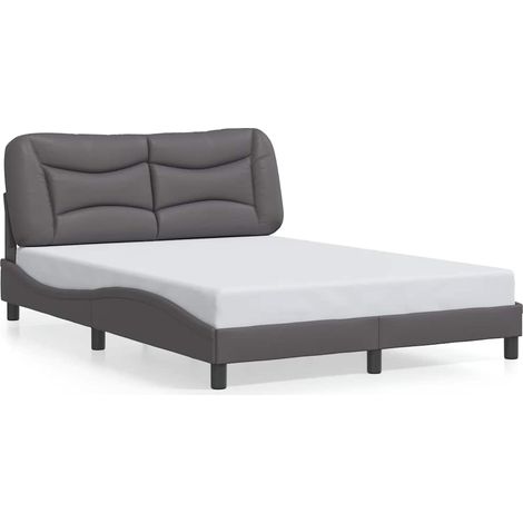 Maison Exclusive - Bettgestell ohne Matratze "Hvar" Grau 120x200 (1/5)