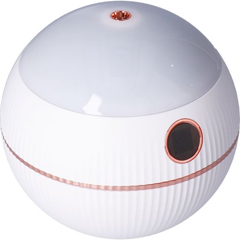 Humidificateur sphérique 550 ml, mini humidificateur portable à projection d'étoiles, pour la maison et la chambre, chargement USB, blanc (1/5)