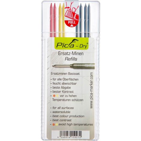 Kit de 8 mines de rechange pour crayon Pica- Dry - PICA 4020
