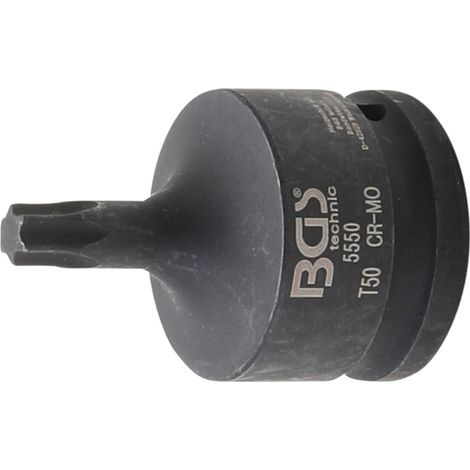 BGS Kraft-Bit-Einsatz Antrieb Innenvierkant 20 mm (3/4") T-Profil (für Torx) T50 - 5550