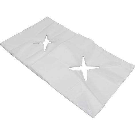 Lot de 100 housses d'appui-tête jetables, blanches, perforées, à bonne absorption d'eau et respirantes, idéales pour les salons de beauté. (1/5)