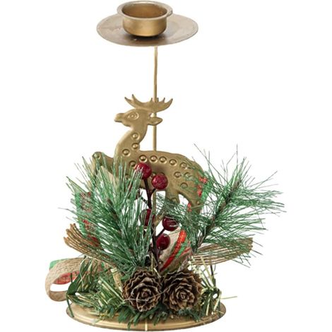 Altre decorazioni natalizie, Portacandele natalizio, Portacandele natalizio, Portacandele decorativo, Portacandele per feste, Decorazione da tavola natalizia, Portacandele natalizio