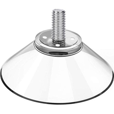 Ventosa KZQ con tornillo, paquete de 6 ventosas roscadas transparentes de 41 mm, extrafuerte de plástico PVC para colgar cortinas, ideal para RV, ventanas, baños y furgonetas. (1/4)