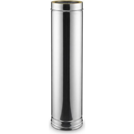 Doppelwandiges Edelstahlrohr 80 mm 50 cm Abgasabführung für Pelletöfen und Kamine (1/5)
