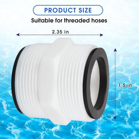 1,5-Zoll-L-förmiger bidirektionaler Poolschlauchverteiler, Intex Coleman, kompatibel mit oberirdischen Poolpumpen. (1/5)