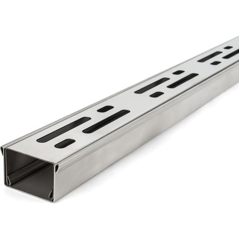Caniveau Etroit Terrasse, Caniveau De Tranchée De 100 Cm De Lon avec Raccord pour Terrasse Extérieure, Balcons, Trottoir, Garage - 100x5x3cm (1/5)