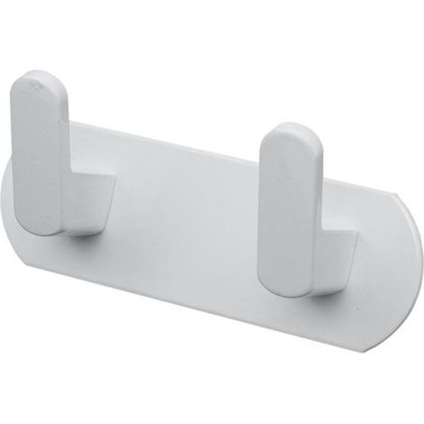 Cleafe - Appendiabiti Con 2 Ganci Appendino Portasciugamano Bagno Casa Cucina Bianco 59741 - (1/3)