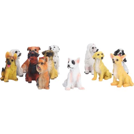 12 strukturierte, wasserfeste dekorative Hundefiguren (1/5)