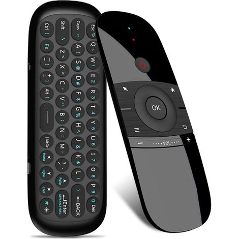 Télécommande universelle pour TV avec souris et clavier sans fil compatibles Fly Mouse, pour boîtier TV Android, PC, Smart TV, projecteur, HTPC et PC/TV tout-en-un.