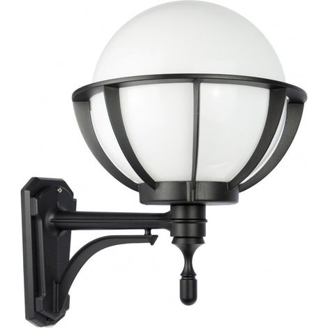Applique esterna sfera 25cm E27 nera IP43 SU-MA K3012 (1/5)