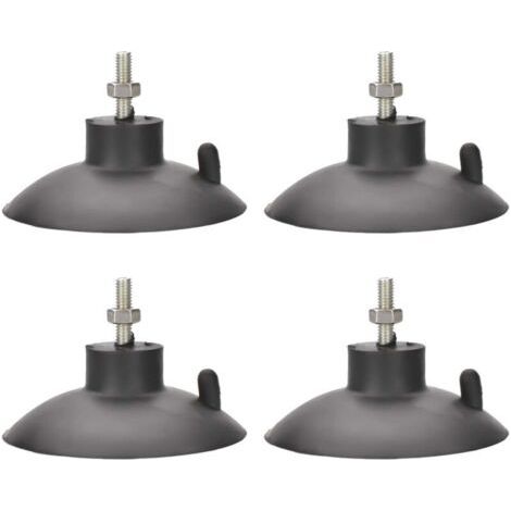 Pair Lot de 4 pieds à ventouse avec vis pour coupe-frites industriels et commerciaux (noir) (1/5)