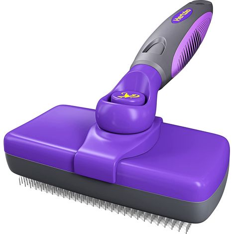 Brosse douce autonettoyante pour chats et chiens : la brosse idéale pour prévenir la perte de poils. (1/5)