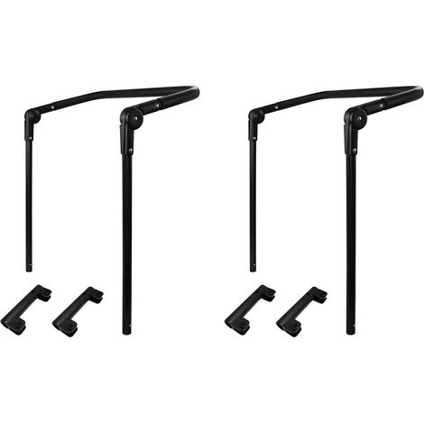 2X Chariot Pliable Pliable, Poignée de Poussée, Chariot Extensible Léger, Poignée de Chariot, Accessoires, Équipement de Chariot de Chariot (1/5)