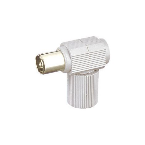Connettore d'antenna coassiale ad angolo Macho Electro DH. Colore Grigio10.536/G 8430552010325