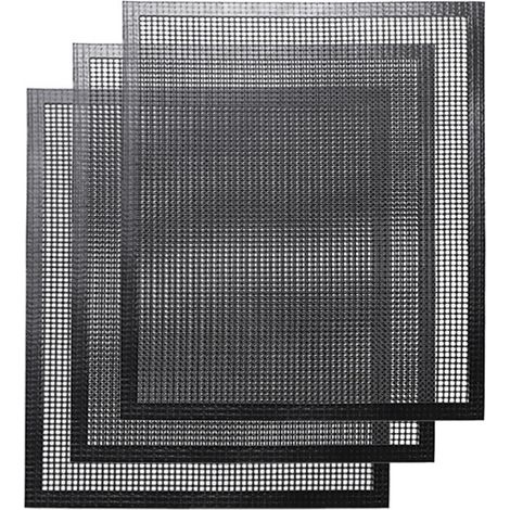 Set di 3 tappetini da cucina antiaderenti in Teflon riutilizzabili per barbecue, affumicatori, stufe a pellet, griglie a gas e a carbone - 33 x 40 cm (1/4)