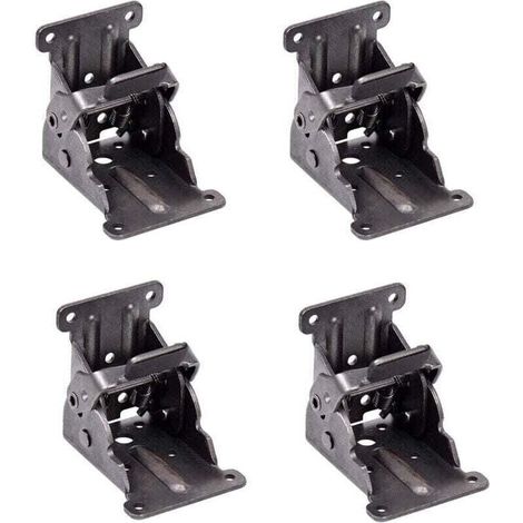 Charnières Autobloquantes,Support de Support Pliable Raccords de Jambe et Accolade de Coin,Pour les Pieds Pliants établi Pliant,(2 Set) (1/4)
