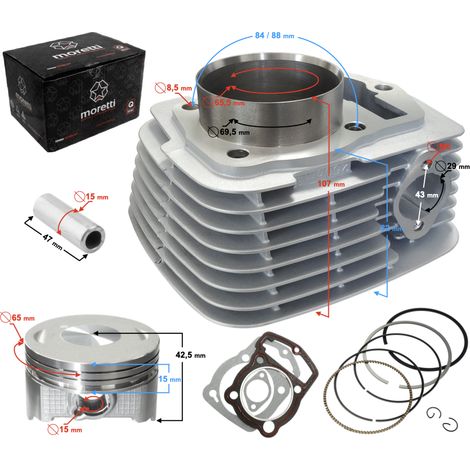 Cilindro ATV 250cc 65.5mm Moretti (1/5)