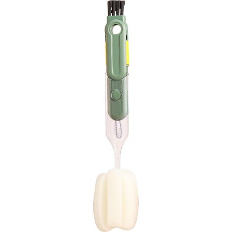 Brosse multifonctionnelle 5 en 1 pour le nettoyage des couvercles de tasses : longue portée, résistante aux frottements et multi-angles. Idéale pour nettoyer la cafetière, les joints de carrelage, la 