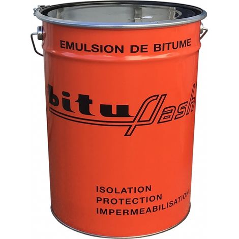 Procom – Imperméabilisant bitume 25L – Émulsion étanche pour maçonnerie, bois, métaux – Protection contre l'eau et la vapeur – Application facile