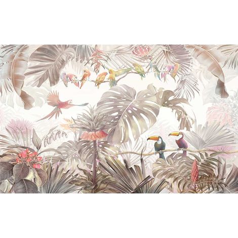 Tableau jungle jardin d'eden 80x50 cm – Impression UVgel haute définition – Toile intissé coton/polyester – Résistant aux rayons UV – Hxadeco