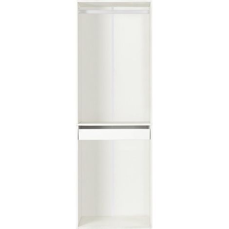 Armadio "Opera" con appendiabiti e portapantaloni - 60 x 45 x 180 cm - Bianco