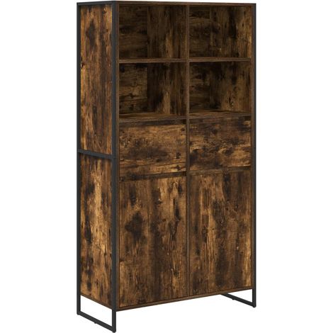 Maison Exclusive - Credenza con cassetto 2 pcs Quercia Fumosa 81 x 36 x 150.5 cm