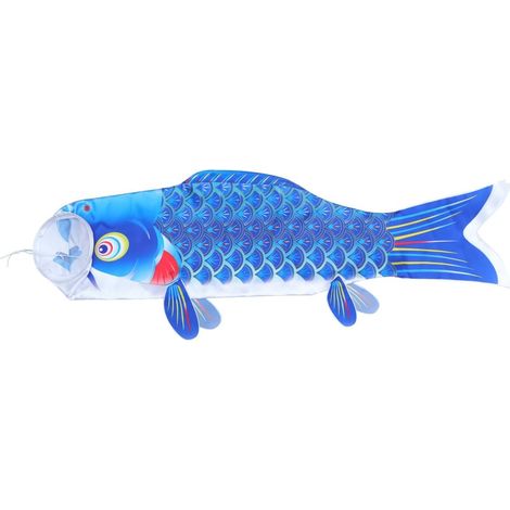 Karpfen Dekoration im Stoff aus Stil Japanische Blaue Flagge