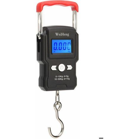 Balance A Crochet - 50 Kg - Double Precision 5 G / 10 G - Ecran LCD Retroeclaire - Pour Pesage Betail Legumes Poisson - 1 Unite