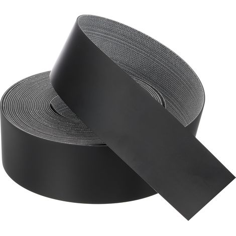 Bande de Chant 7.6 Mètre x 45mm, Bande Bordure Meuble Masquage Préencollé en PVC, Placage Contreplaqué Flexible avec Adhésif Thermofusible pour Bords Meuble Étagère Panneaux, Noir (1/5)