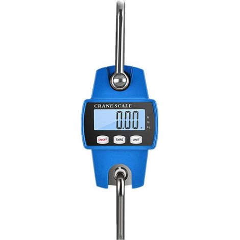 Báscula de grúa digital, báscula colgante electrónica de 300 kg 660 lb, báscula colgante industrial con sensor preciso, mini báscula LCD portátil con gancho para caza, granja, fábrica (1/5)