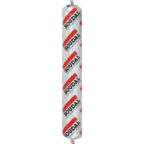 Soudal – Mastic colle polyuréthane Soudaflex 40FC – Poche de 600 ml blanc – Résistance UV et adhérence sur métaux – Applications construction et industrie (1/2)