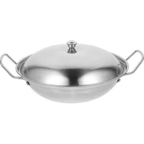Couvercle De Poêle - Couvercle Pour Casserole En Acier Inoxydable - Pour Wok Et Cuisinière - 25 x 25 x 6,5 cm - 1 Pièce (1/5)