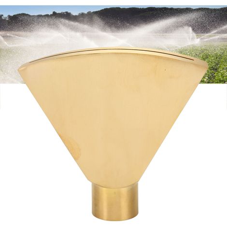 Arroseur à jet plat directionnel en cuivre G1", arroseur en forme d'éventail, arroseur en forme de bec de canard, arroseur pour fontaine d'irrigation de jardin (1/5)