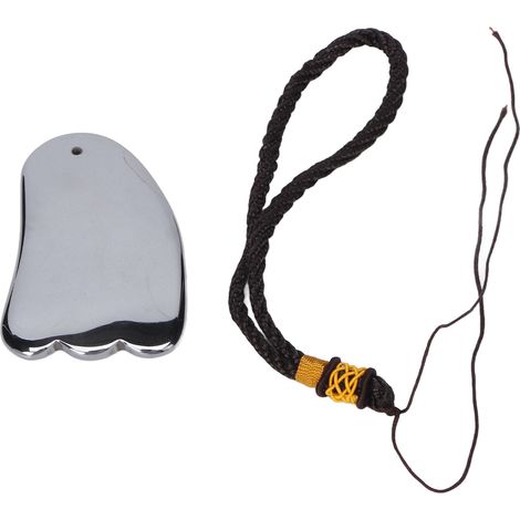 Lot de 2 Planches de Gua Sha Terahertz Anti-Douleur, Outil de Massage Visage et Corps, Râteau de Râclage avec Cordon de Suspension, Élimine les Toxines, Peau Lumineuse (1/5)