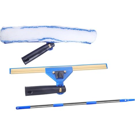 Raclette de Nettoyage de Vitres en Microfibre Légère avec Poignée Ergonomique, Matériau Composite, pour Voiture, Fenêtre, la Cuisine et Salle de Bain, 1 Set Plusieurs Styles (1/5)