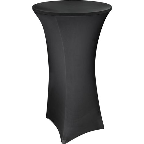 Stehtischhusse 80x120 cm anthrazit Stretch Stehtisch Bistrotisch Husse (1/2)