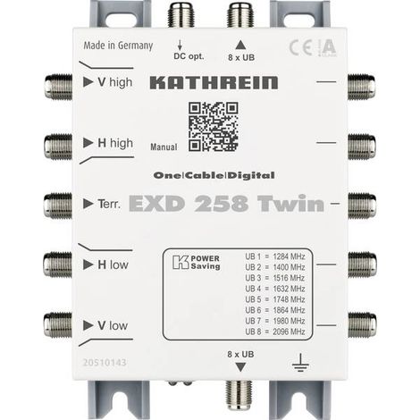 Commutatore multiplo kathrein EXD 258 Twin 5 ingressi 5 uscite