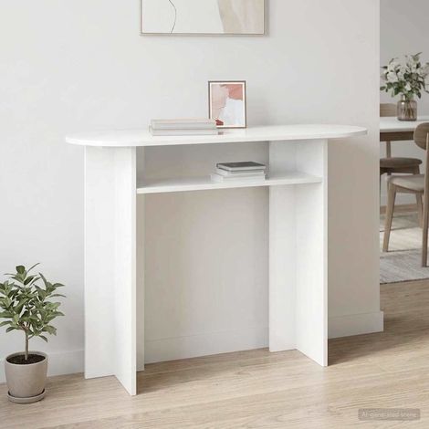 vidaXL Tavolo consolle Bianco 100 x 39,5 x 75 cm Legno