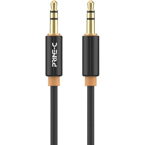 Câble audio tressé haute densité, câble audio haute fidélité sans courant - 1 mètre, connecteur 3,5 mm. (1/2)